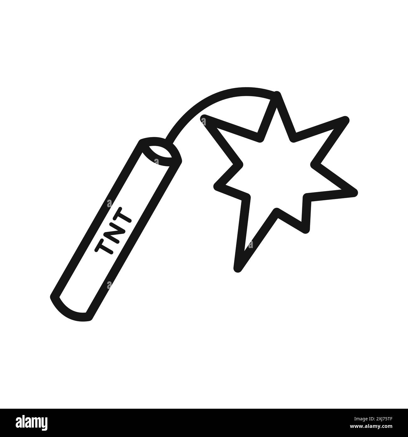 Icona TNT dinamite linea vettoriale logo marchio o set di simboli stile contorno collezione Illustrazione Vettoriale