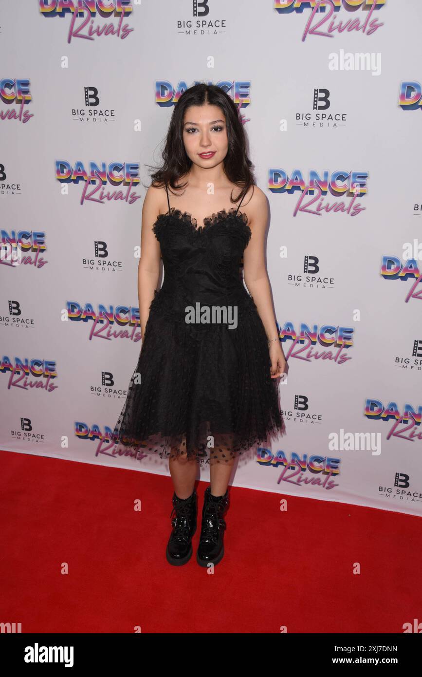 Beverly Hills, CA USA - 14 luglio 2024: Bridget Barrera partecipa alla prima del film Dance Rivals Foto Stock