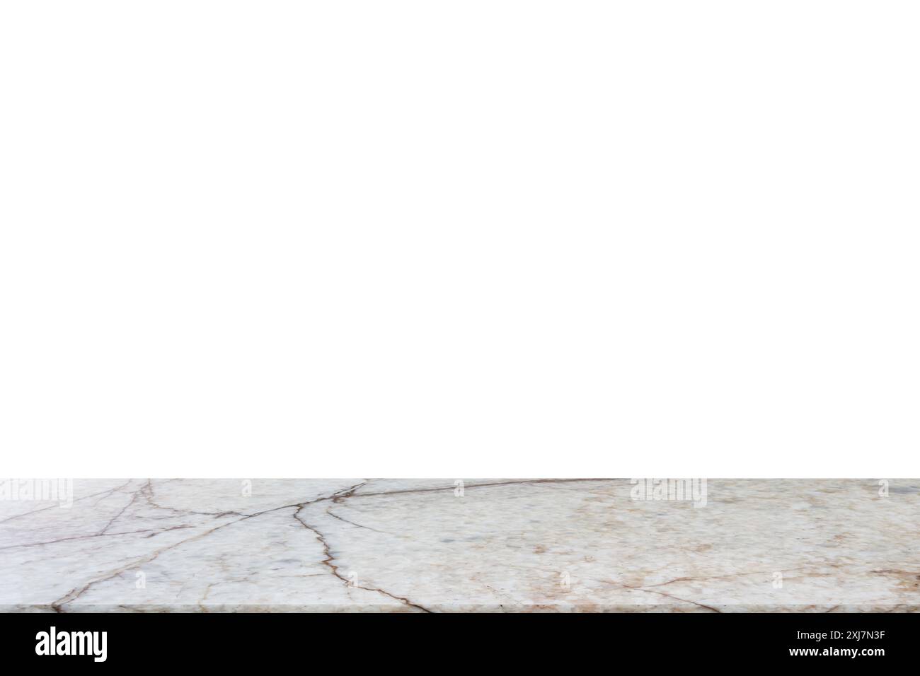 Piano in marmo bianco isolato su sfondo bianco Foto Stock