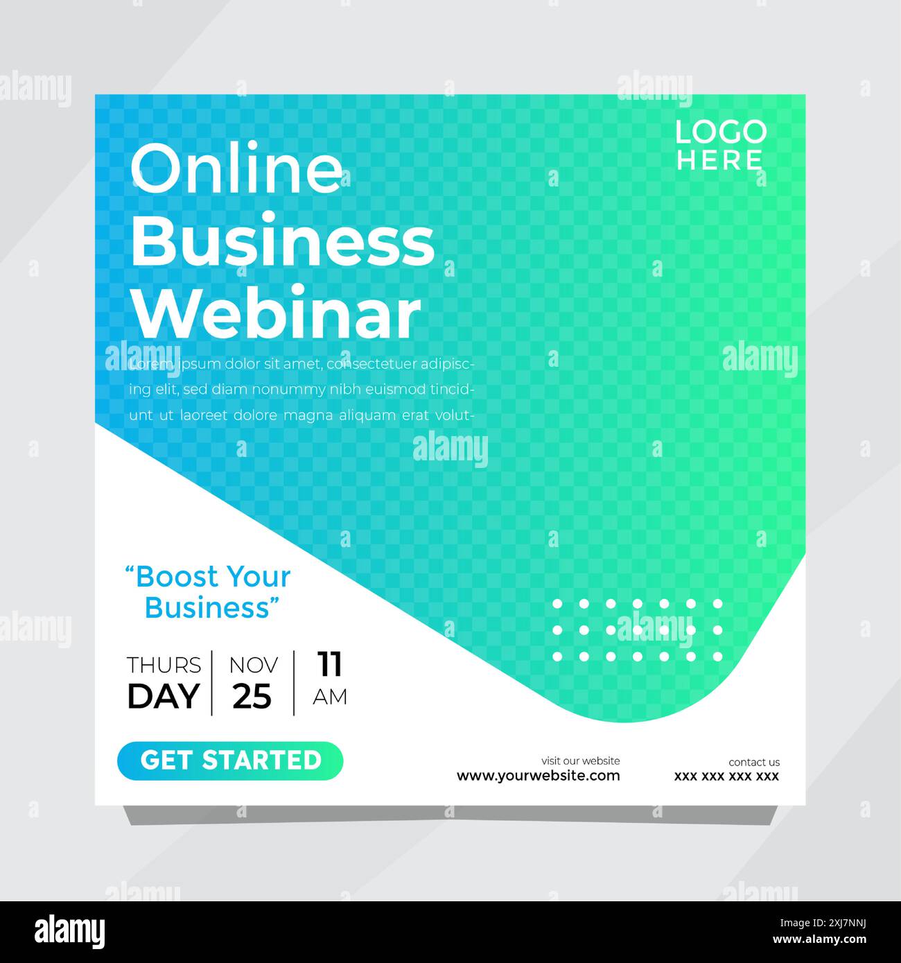 Progettazione di modelli di webinar aziendali Illustrazione Vettoriale