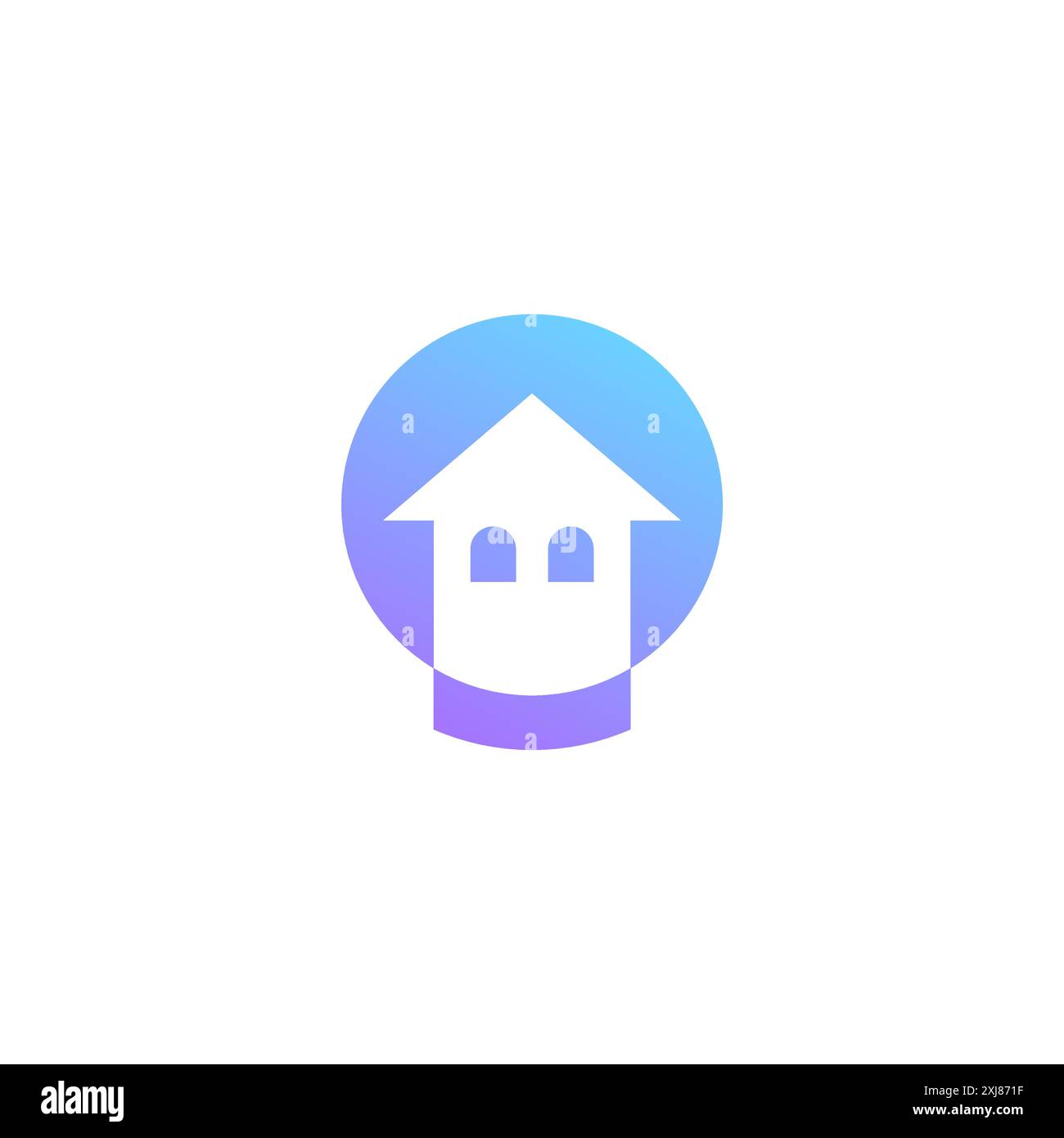 Vettore logo Smile Home. Vettore icona Immobiliare Illustrazione Vettoriale