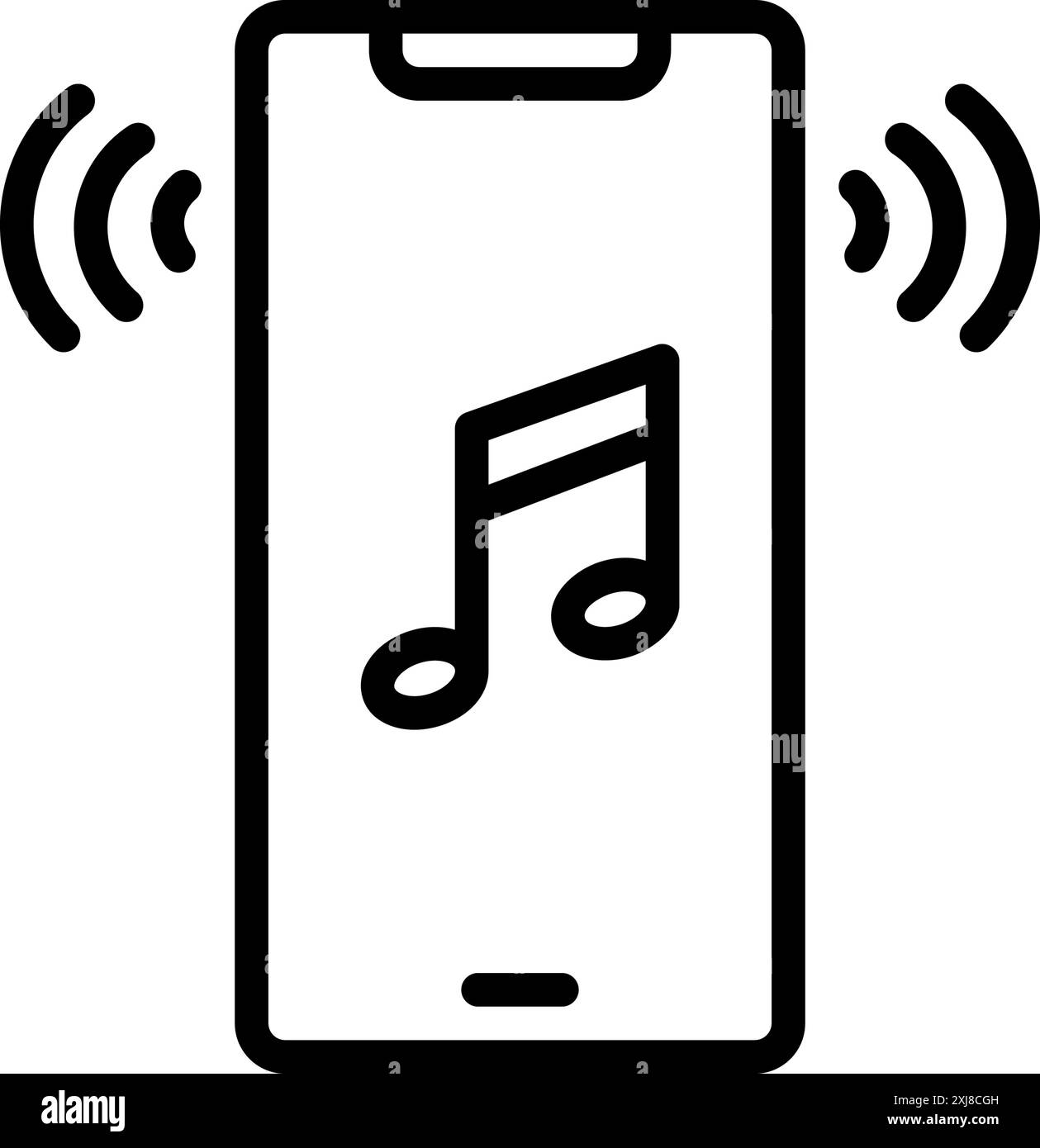 Icona per melodia, musica Illustrazione Vettoriale