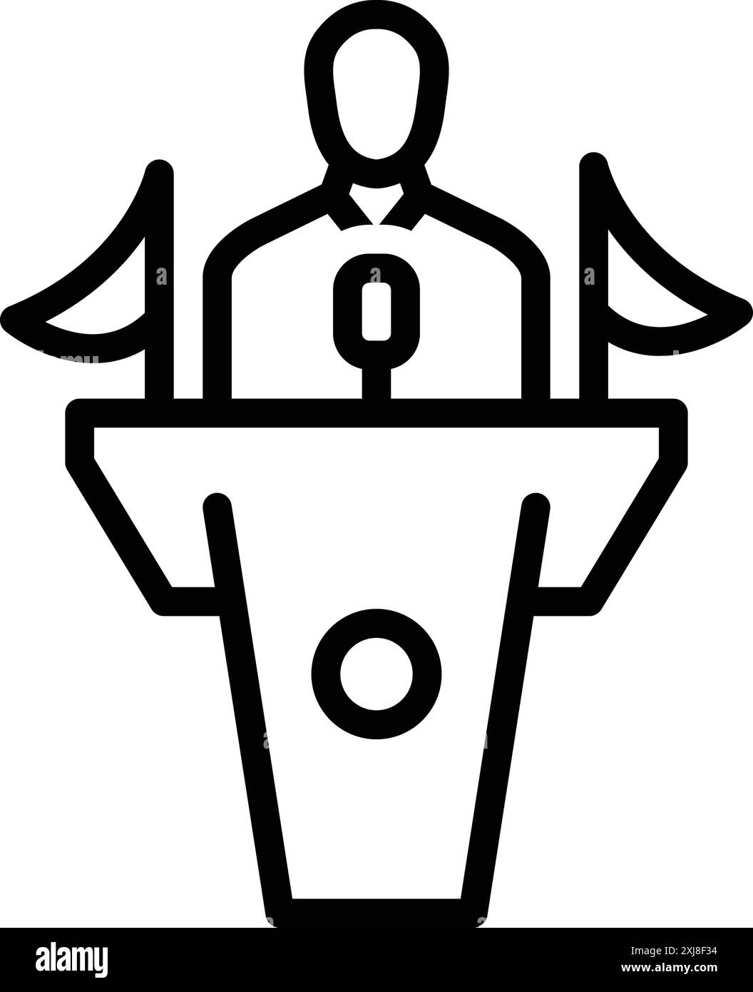 Icona per ministro, sottosegretario Illustrazione Vettoriale