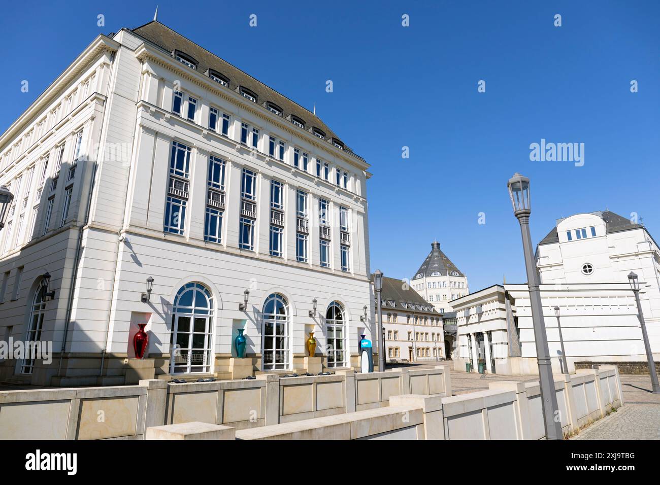 Europa, Lussemburgo, città di Lussemburgo, architettura storica conservata su Boulevard Franklin Delano Roosevelt - parte del Palais de Justice Luxembourg Foto Stock