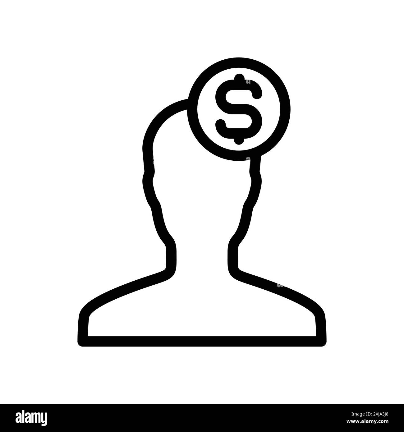 Icona di idea di business impostata in stile di contorno sottile e segno vettoriale lineare Illustrazione Vettoriale