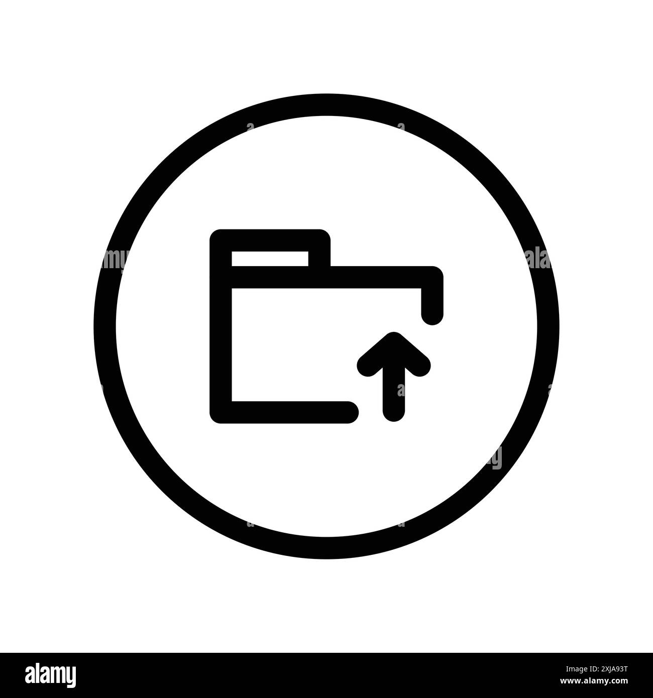 ftp - icona di navigazione verso l'alto impostata in stile contorno linea sottile e segno vettoriale lineare Illustrazione Vettoriale