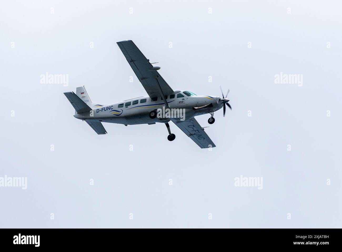 Aereo monomotore, volo turistico, Kiel Week, Kiel Fjord, Kiel, Schleswig-Holstein, Germania Foto Stock