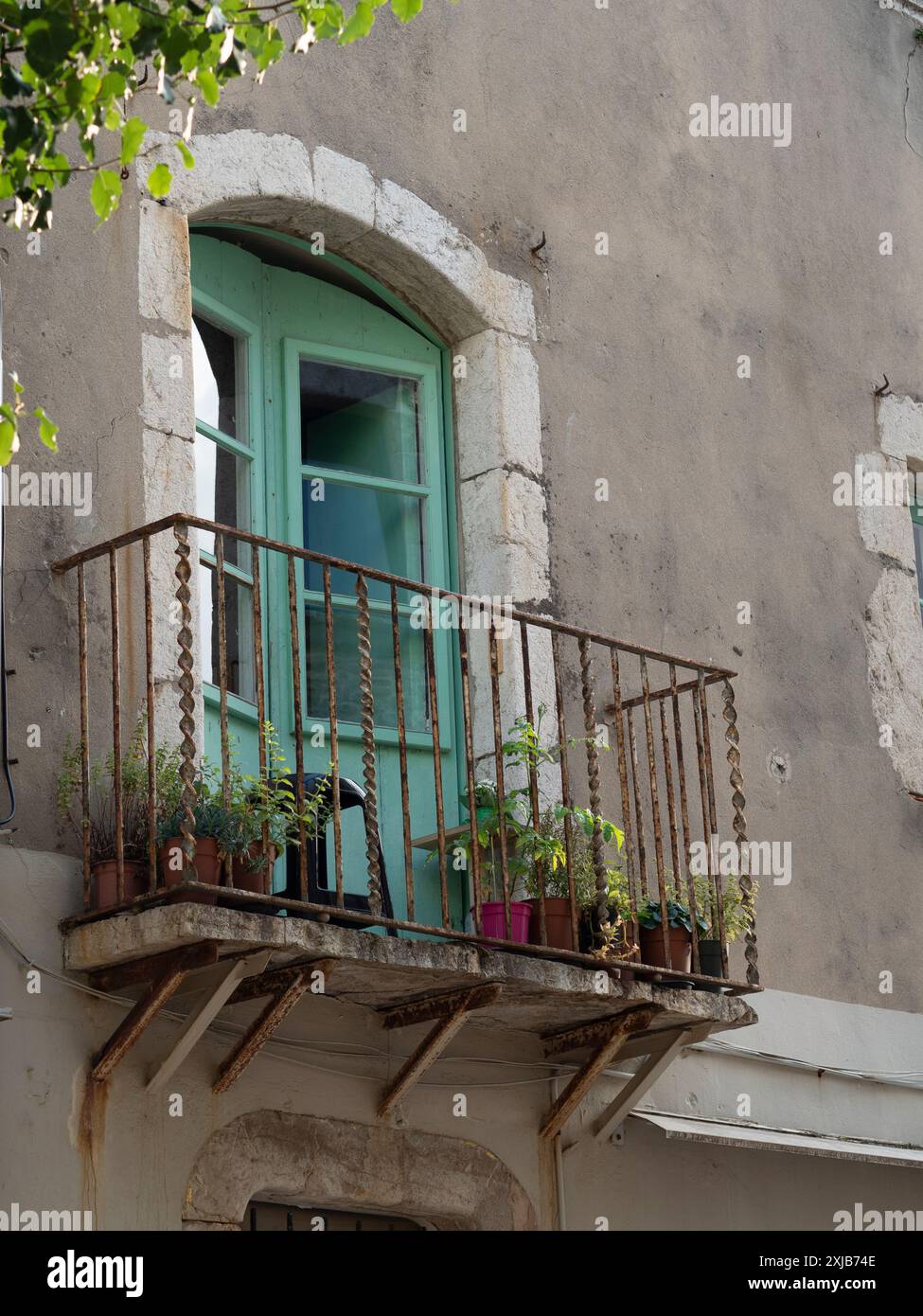 Tipico balcone dell'area mediterranea Foto Stock
