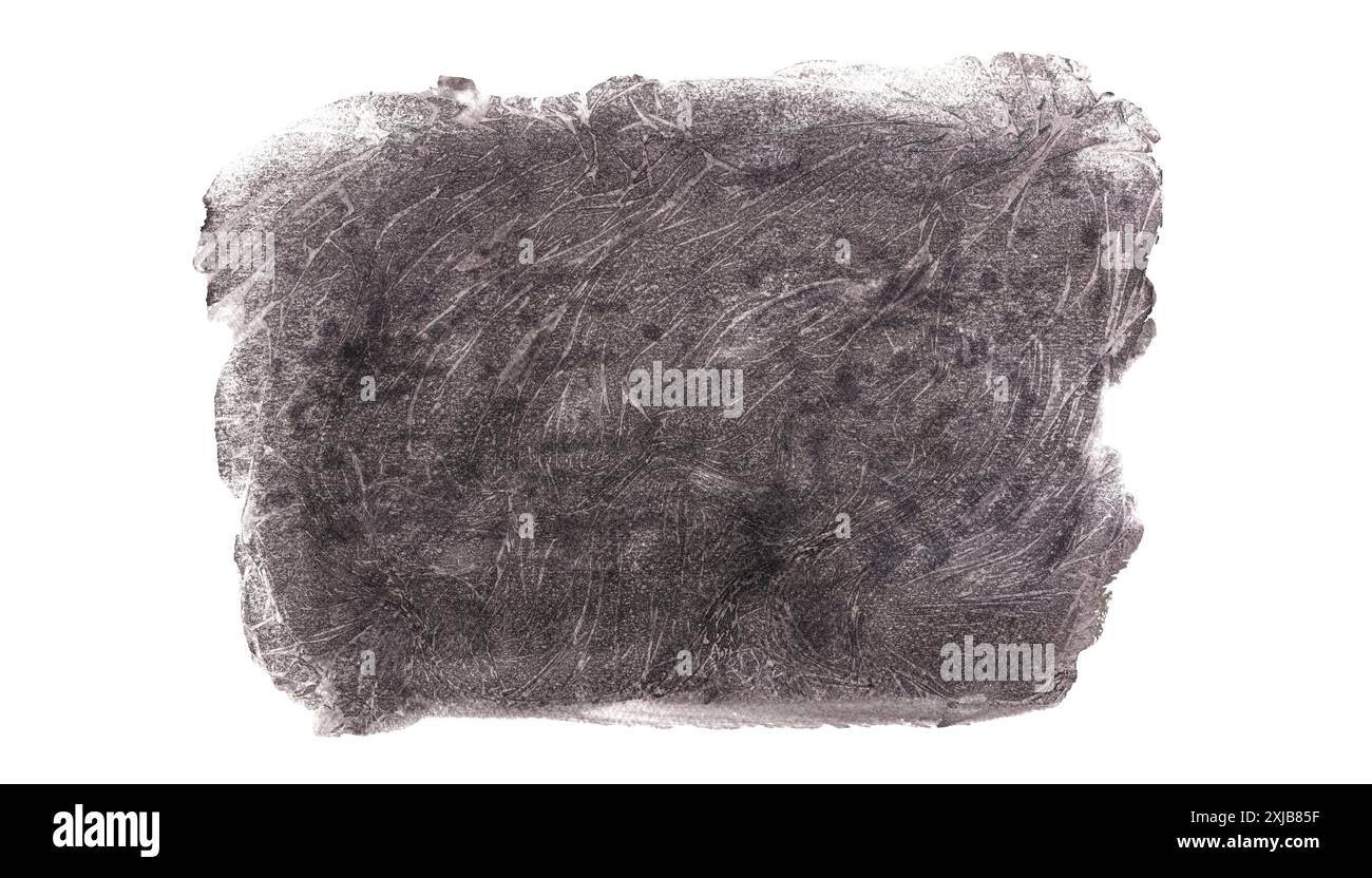 Sfondo astratto scuro dettagliato. Tratti di pennello nero acquerello, motivi in rilievo, texture grintosa. Superficie esclusiva per sovrapposizioni creative Foto Stock