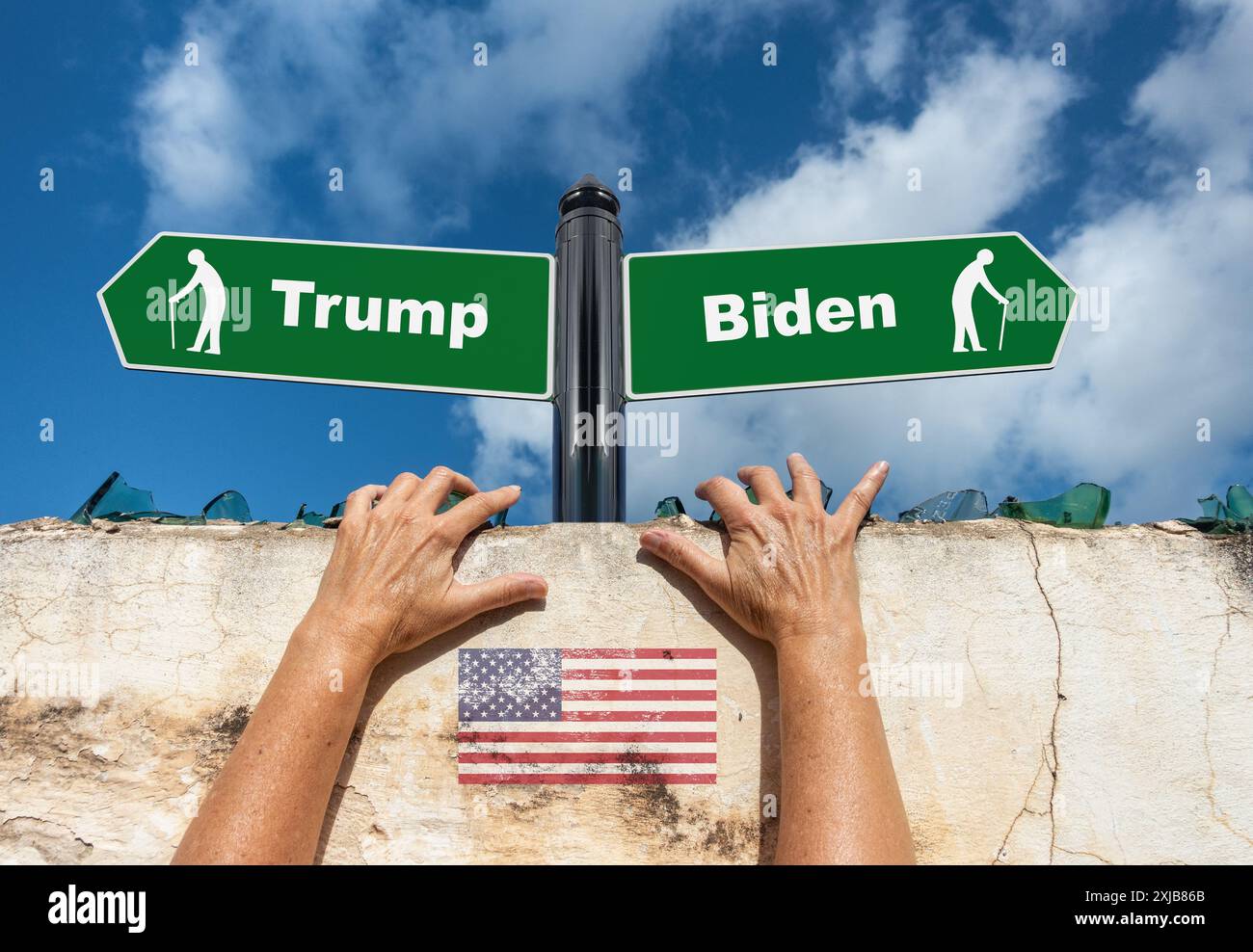 Donald Trump, Joe Biden, concetto di età. USA, USA, America elezioni del 2024 Foto Stock