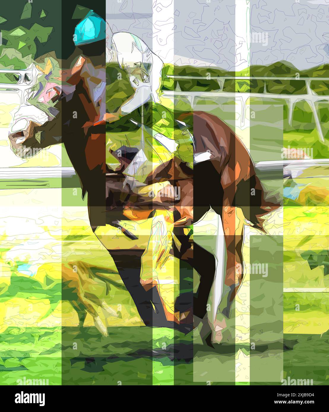 Corse di cavalli Foto Stock