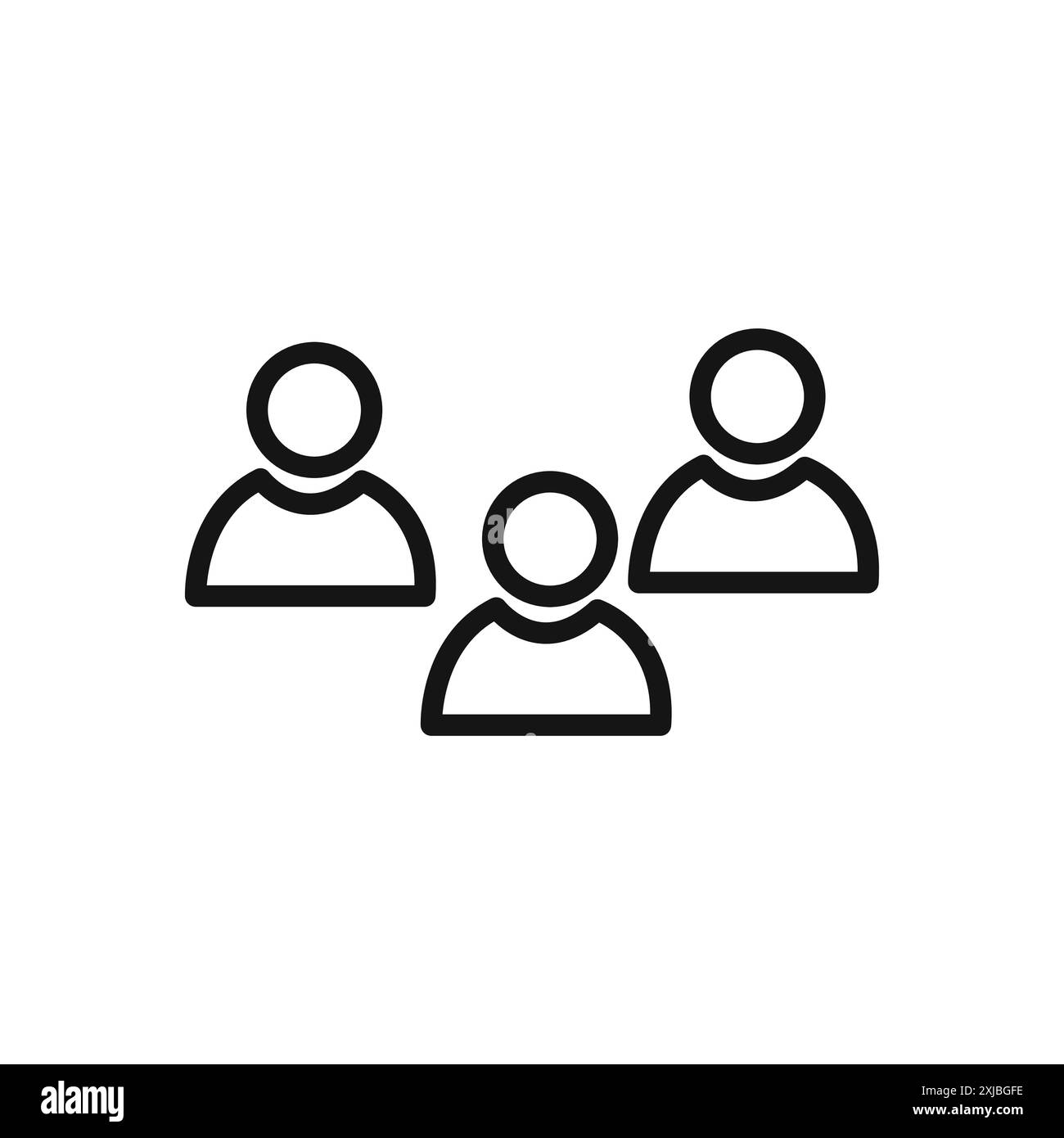 icona della comunità, segno grafico vettoriale lineare o set di simboli per l'interfaccia utente dell'app web Illustrazione Vettoriale