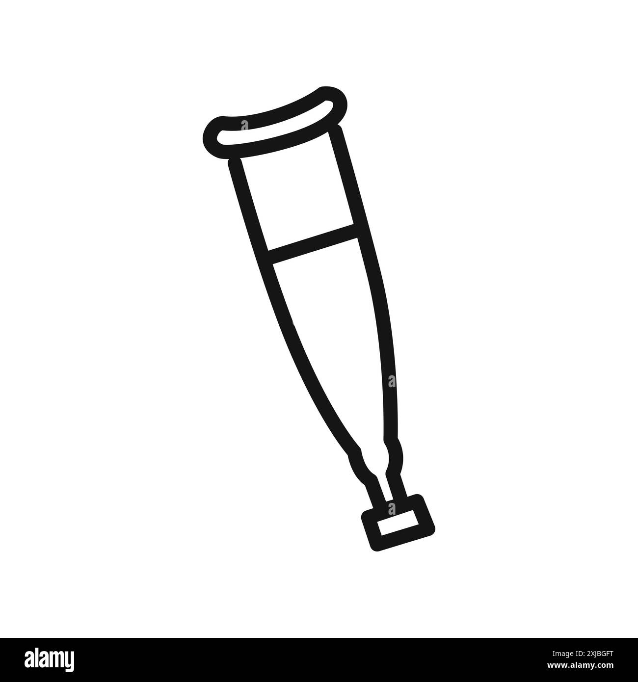 icona di stampelle segno grafico vettoriale lineare o set di simboli per l'interfaccia utente dell'app web Illustrazione Vettoriale