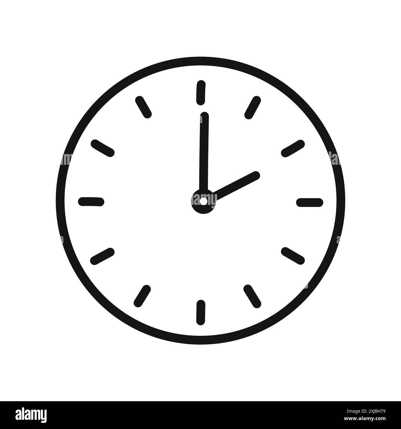 Icona dell'ora, segno grafico vettoriale lineare o set di simboli per l'interfaccia utente dell'app Web Illustrazione Vettoriale