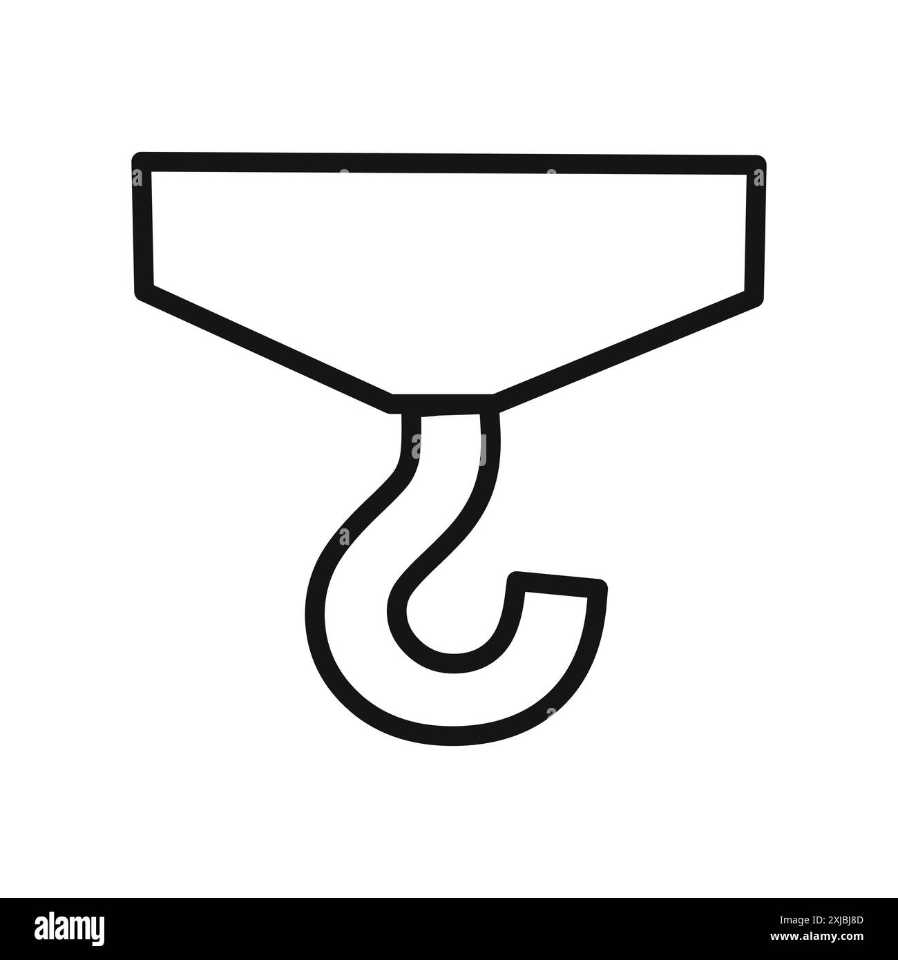 Icona gancio segno grafico vettoriale lineare o set di simboli per l'interfaccia utente dell'app Web Illustrazione Vettoriale