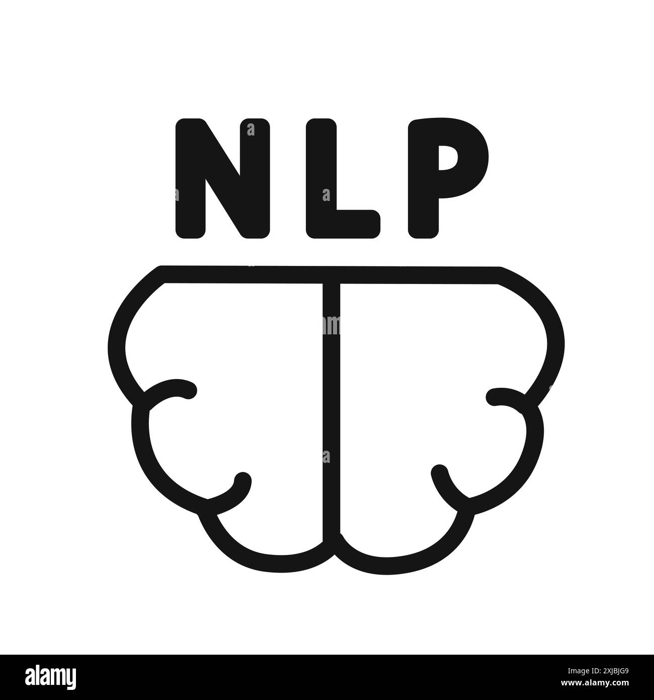 Icona NLP segno grafico vettoriale lineare o set di simboli per l'interfaccia utente dell'app Web Illustrazione Vettoriale