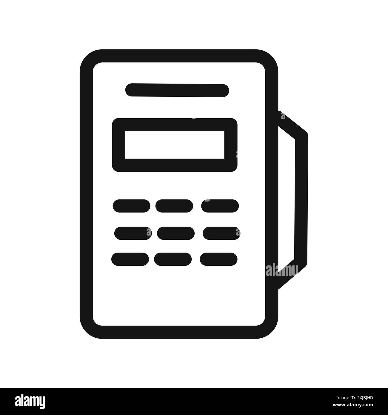 icona del terminale pos segno grafico vettoriale lineare o set di simboli per l'interfaccia utente dell'app web Illustrazione Vettoriale