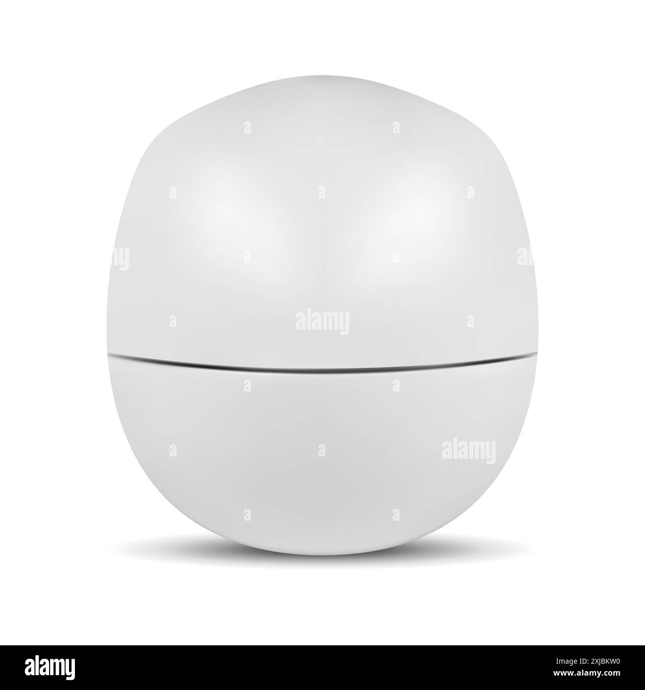 Mockup contenitore balsamo a labbro rotondo. Rossetto idratante. Confezione deodorante in rotolo, modello a uovo lucido. Container donna per il trucco, bellezza Illustrazione Vettoriale