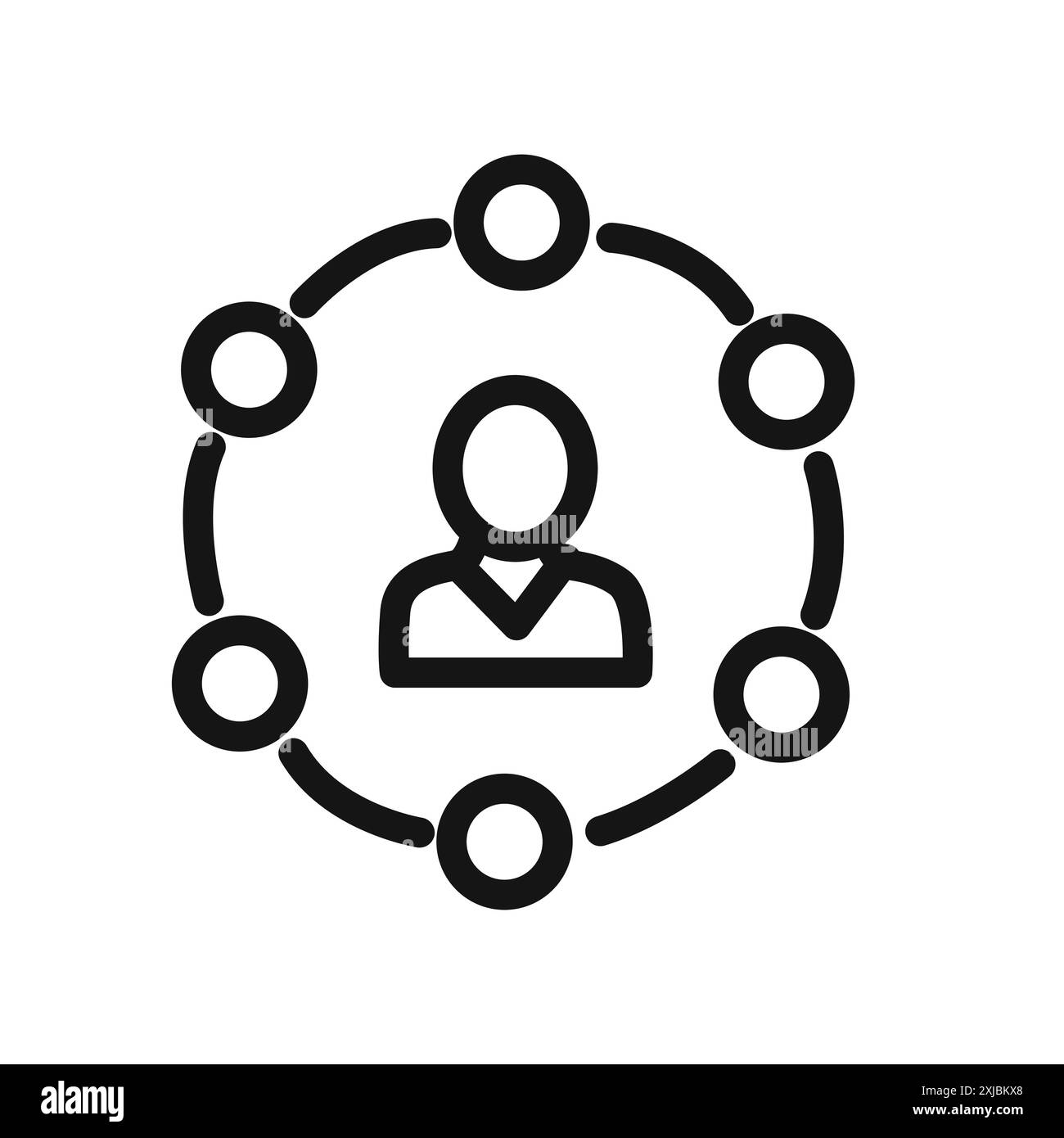 Icona marketing affiliato segno grafico vettoriale lineare o set di simboli per l'interfaccia utente dell'app Web Illustrazione Vettoriale