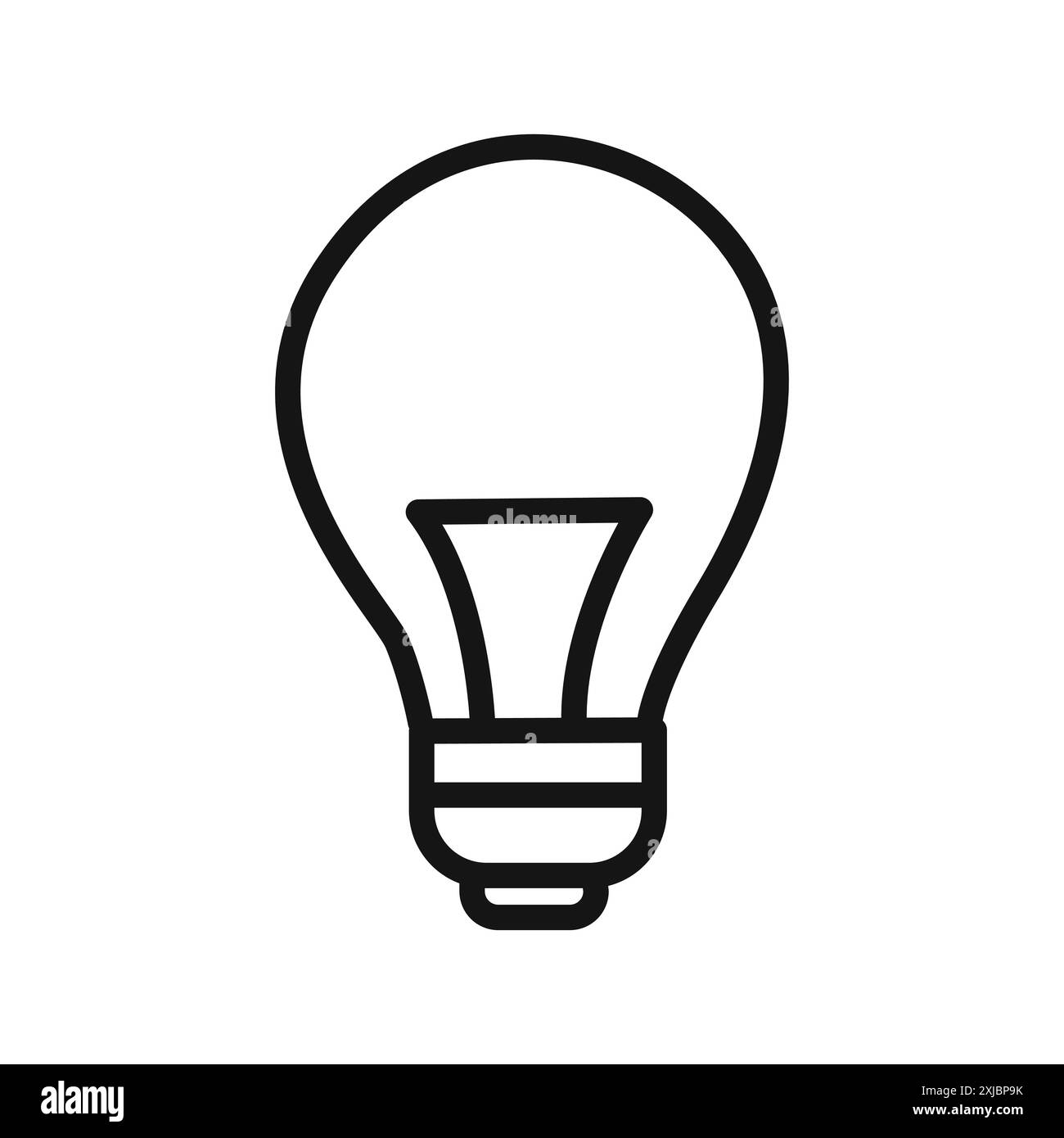 Icona della lampadina segno grafico vettoriale lineare o set di simboli per l'interfaccia utente dell'app Web Illustrazione Vettoriale