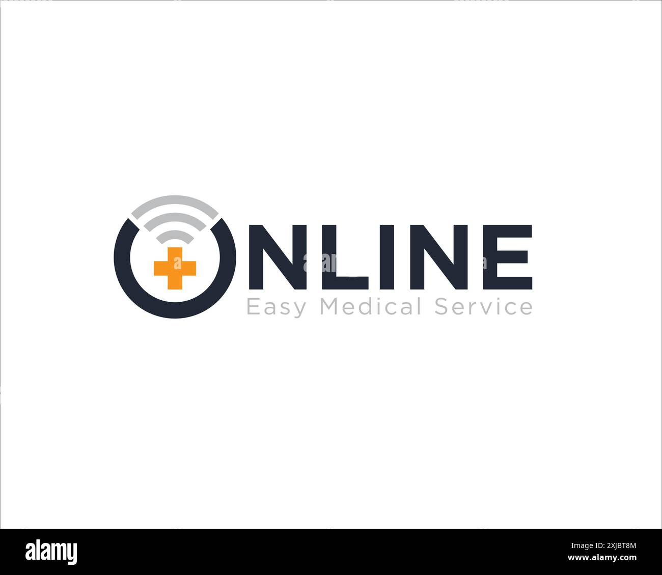 disegni logo servizio sanitario online per applicazioni mediche e servizio internet Illustrazione Vettoriale