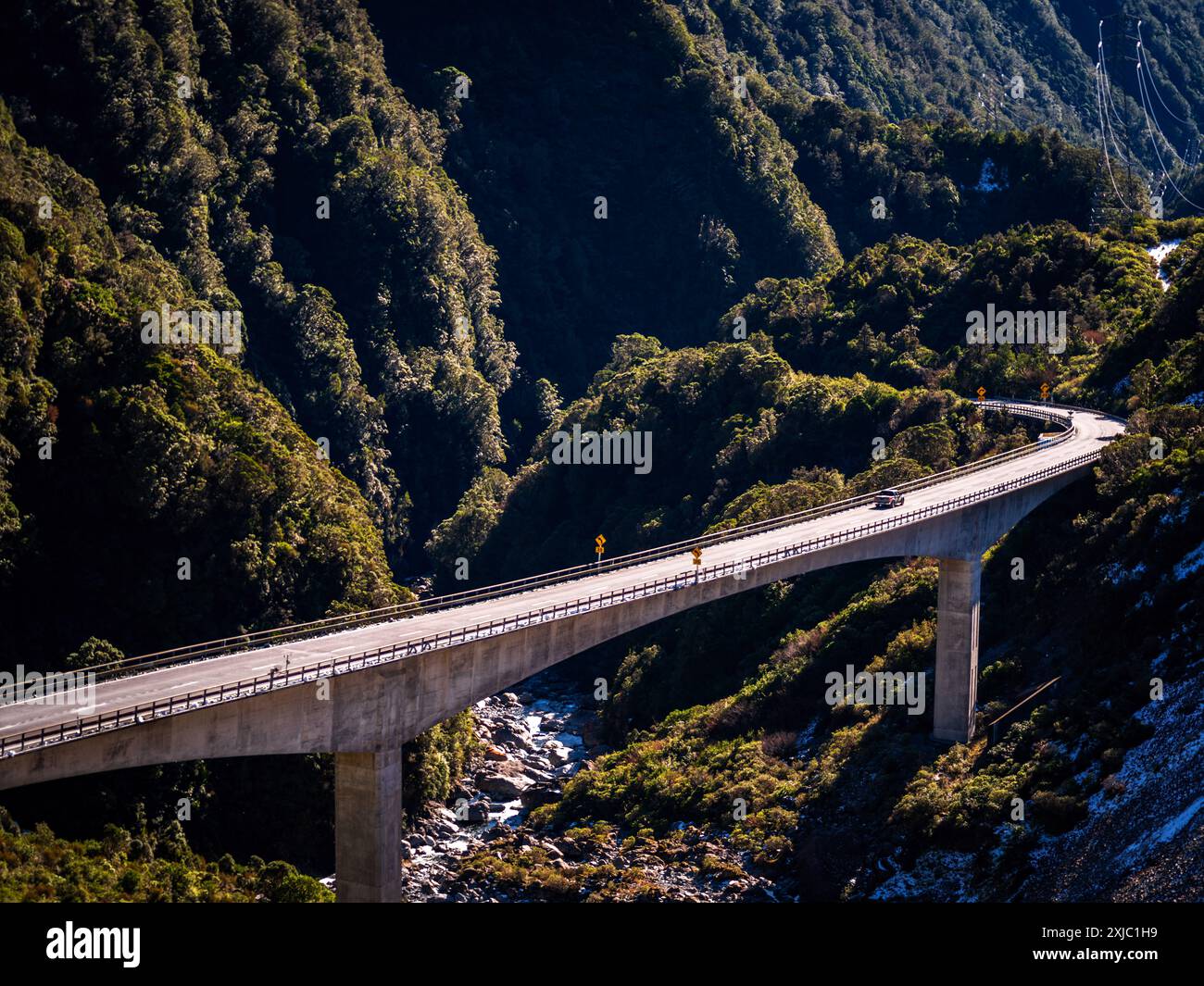 Viadotto di Otira, Canterbury, Isola del Sud, nuova Zelanda Foto Stock