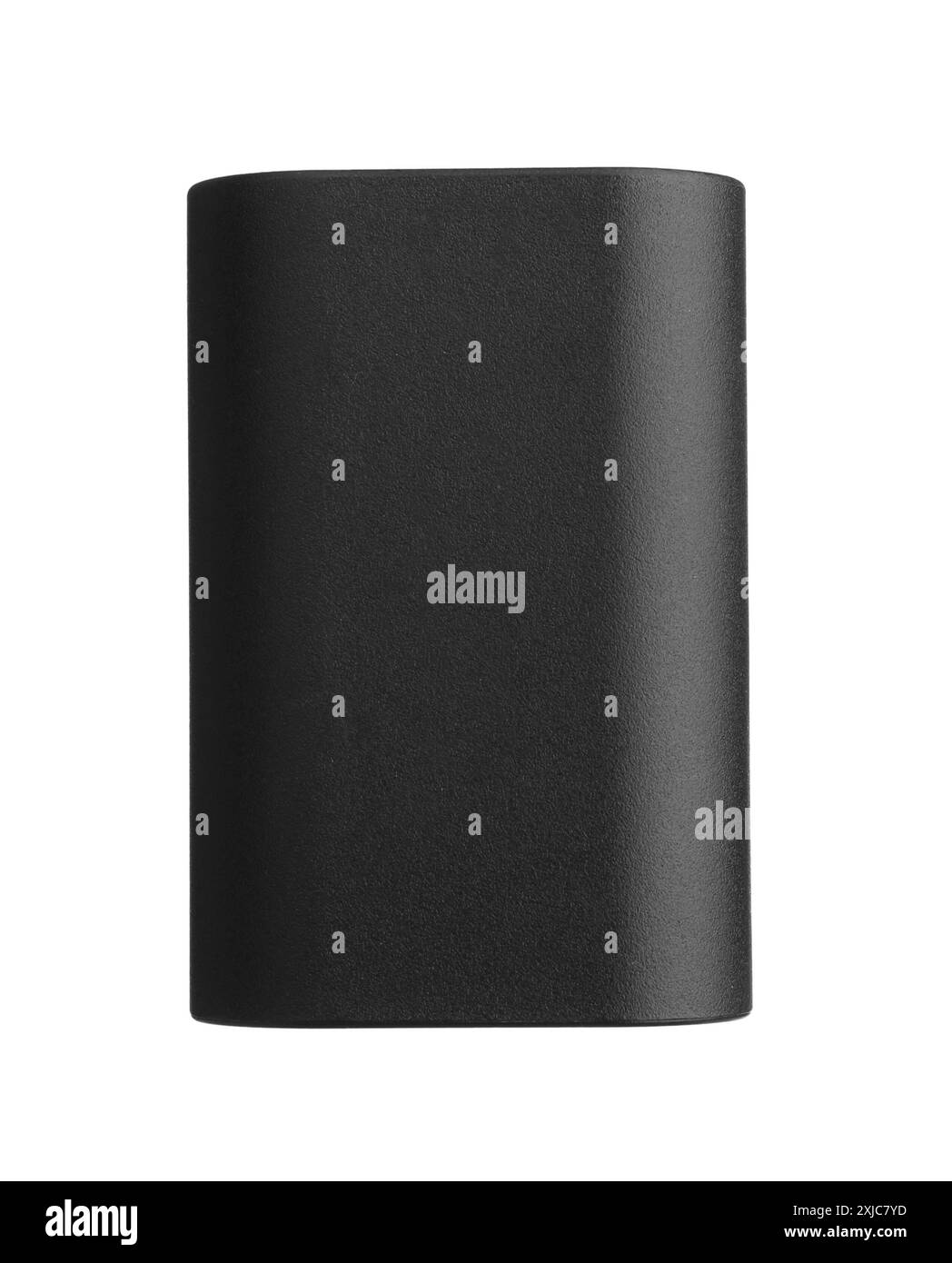 Batteria della telecamera isolata su bianco. Attrezzatura per fotografi professionisti Foto Stock