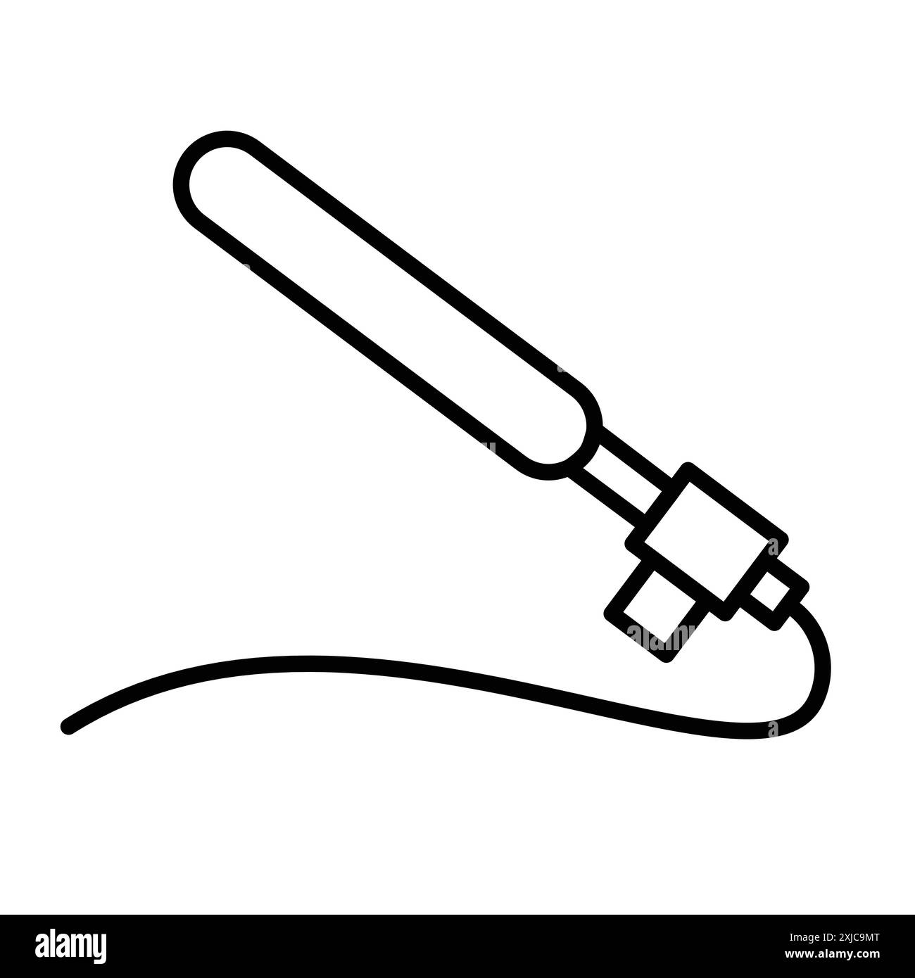 Icona microfono altoparlante Set piatto con contorno in bianco e nero vettoriale Illustrazione Vettoriale