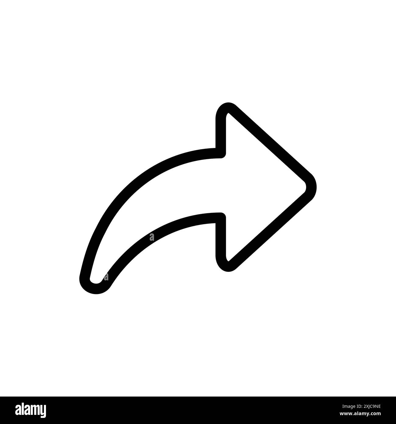 Icona di condivisione pagina impostazione piatta in bianco e nero con vettore di contorno Illustrazione Vettoriale