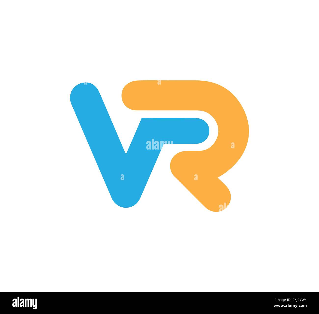 modello vettoriale di design del logo vr, modello vettoriale iniziale del logo della lettera vr. icona vr per monogramma. logo rv, icona rv, lettera rv, logo vr, icona vr, vr Illustrazione Vettoriale