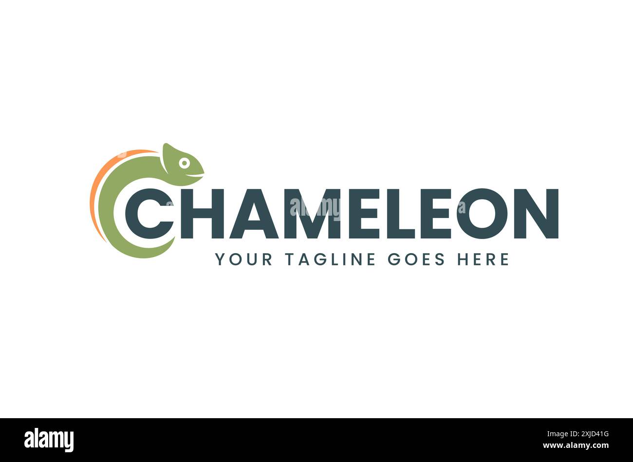 Modello di illustrazione vettoriale dell'icona del logo Chameleon Illustrazione Vettoriale