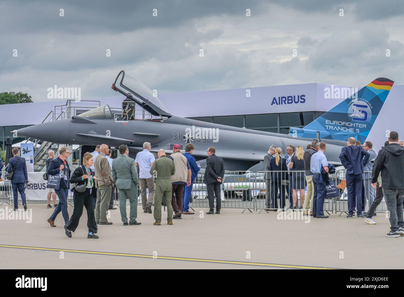 Eurofighter, Deutsche Luftwaffe, ILA 2024, Internationale Luft- und Raumfahrtausstellung Berlin, Schönefeld, Brandeburgo, Deutschland Foto Stock