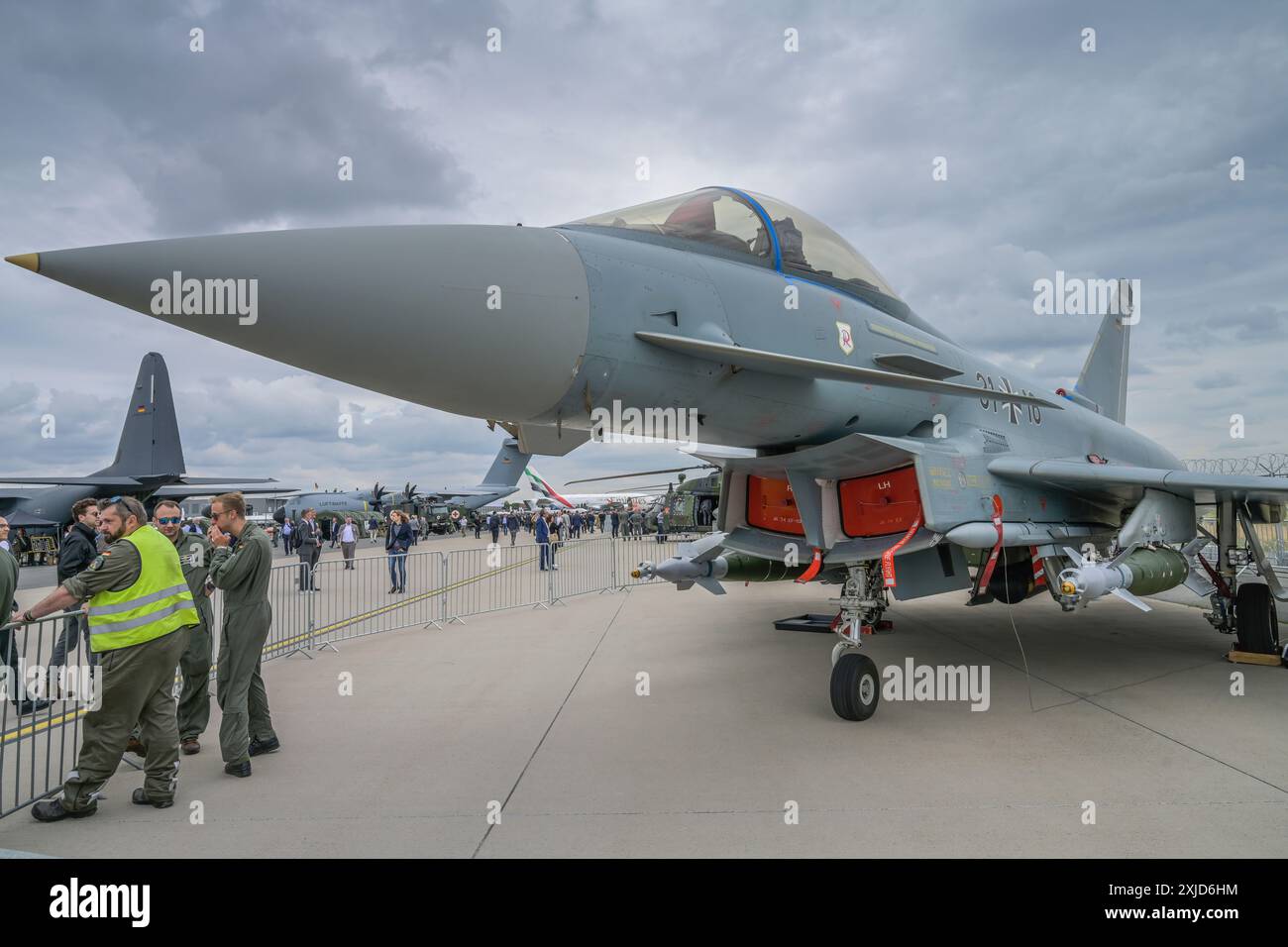 Eurofighter, Deutsche Luftwaffe, ILA 2024, Internationale Luft- und Raumfahrtausstellung Berlin, Schönefeld, Brandeburgo, Deutschland Foto Stock