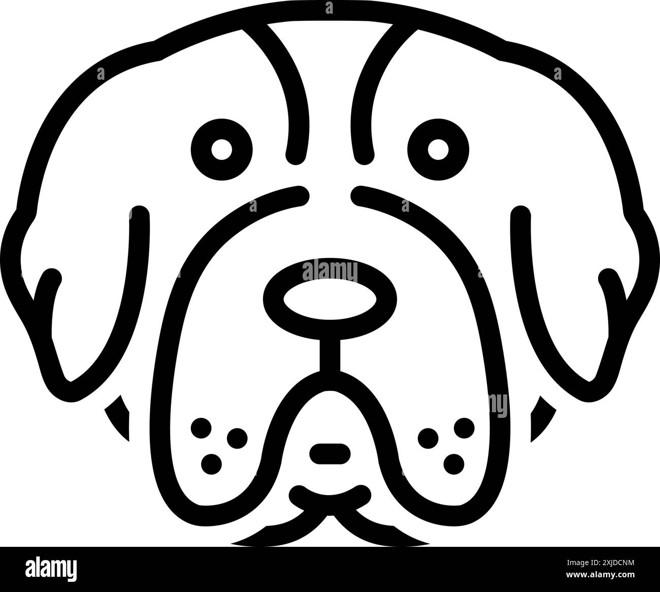 Icona per bernard, cane di salvataggio Illustrazione Vettoriale