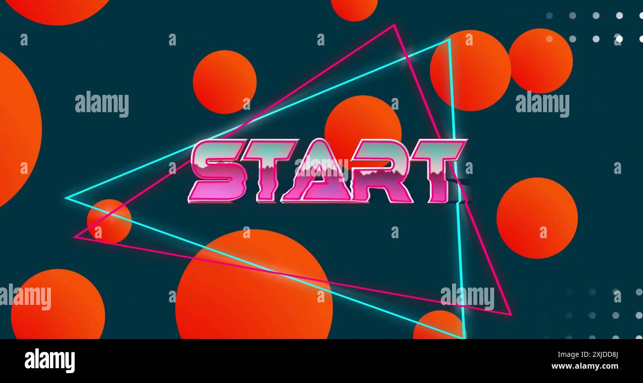 Immagine del testo iniziale su punti arancioni Foto Stock