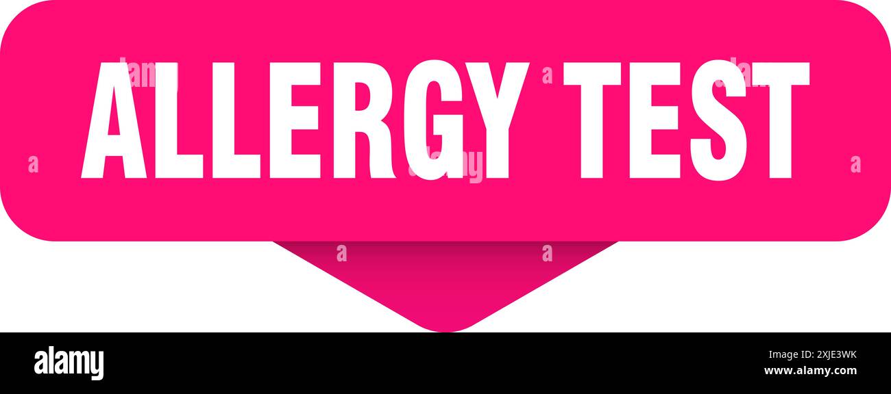 adesivo per test allergici. segno del test di allergia su sfondo trasparente. pulsante rettangolare Illustrazione Vettoriale