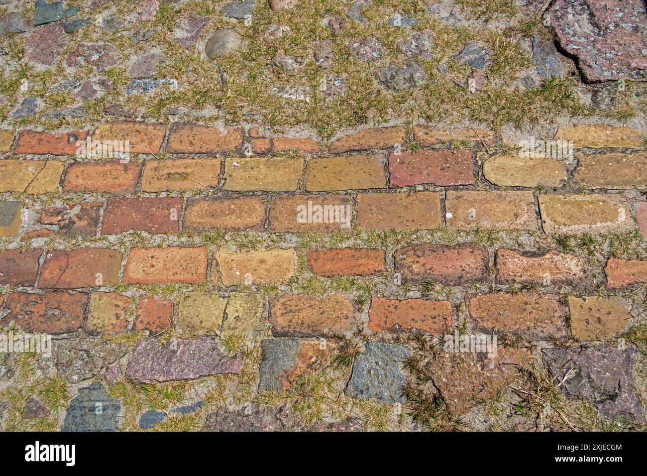 Vecchio marciapiede, cortile interno, museo, Darßer Ort, nato a. Darß, Meclemburgo-Pomerania Occidentale, Germania Foto Stock