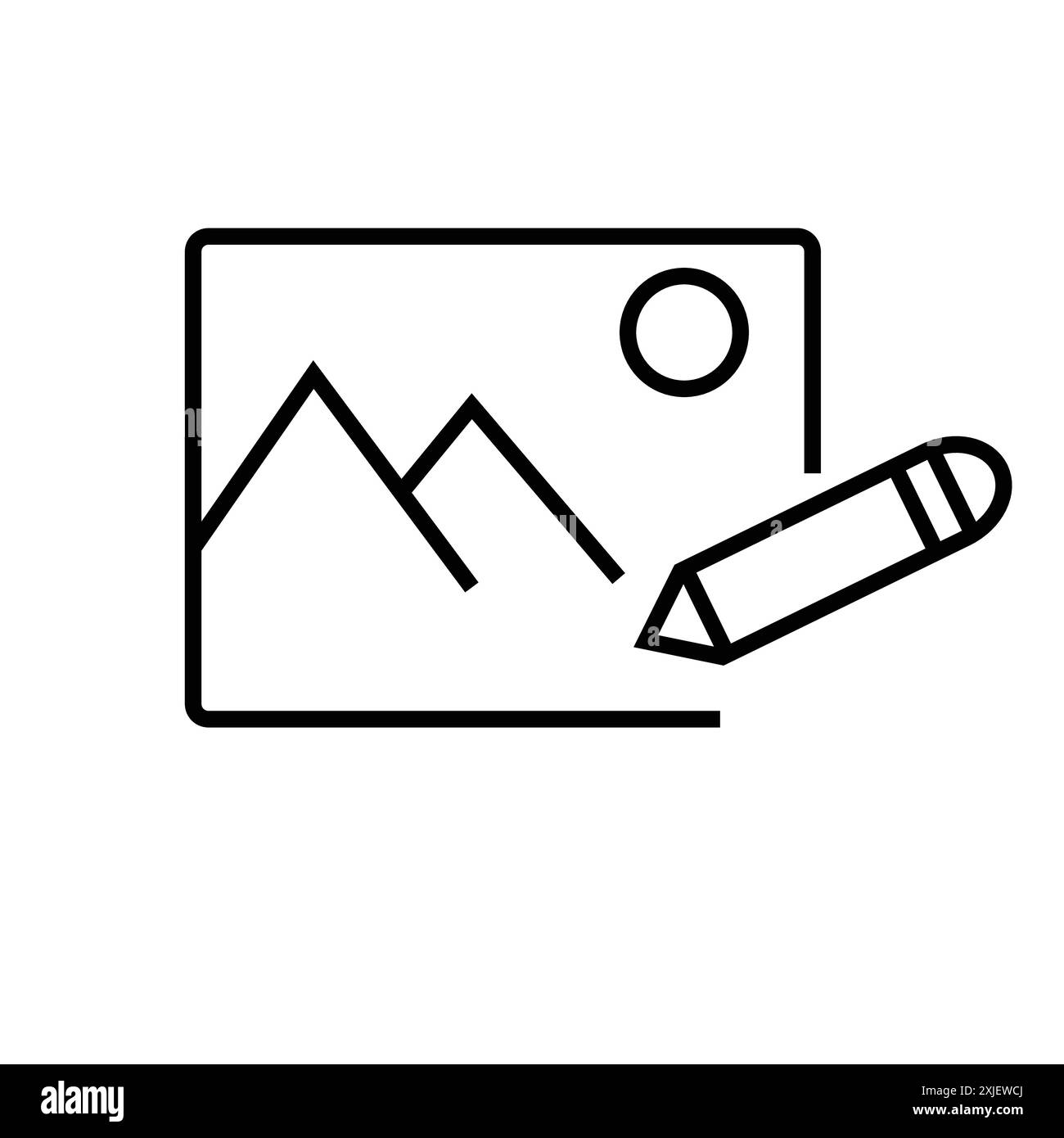 Icona Modifica immagine - consente di copiare il logo del set di collezioni con il simbolo del vettore piatto semplice Illustrazione Vettoriale