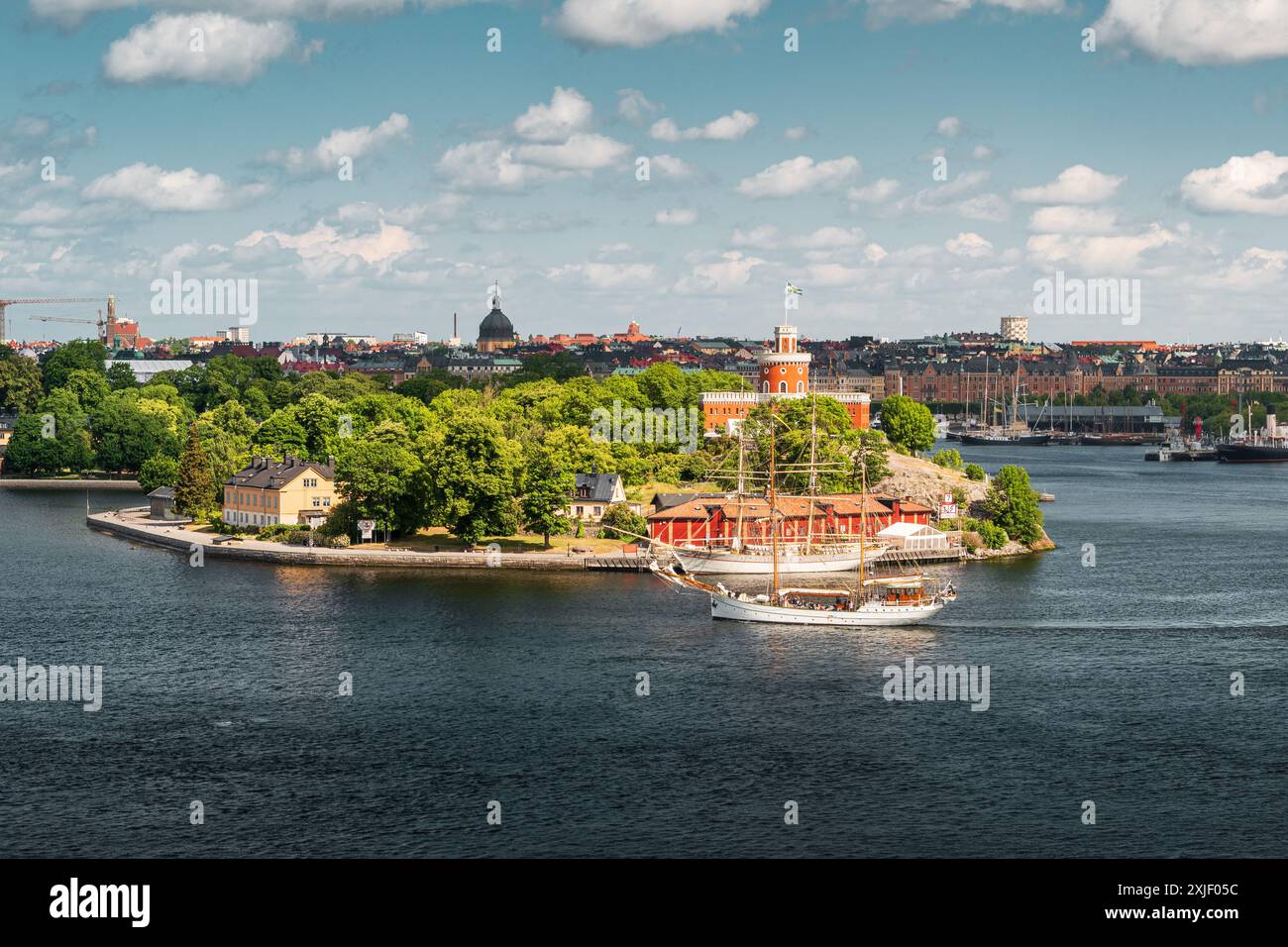 Kastellet è una piccola cittadella situato sull'isolotto Kastellholmen nel centro di Stoccolma, Svezia Foto Stock