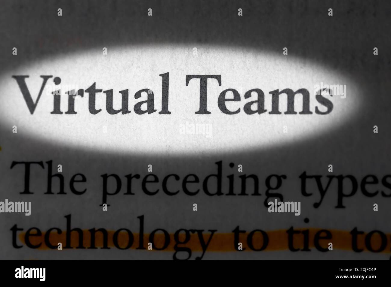 Team virtuali nel business e nell'efficienza Foto Stock