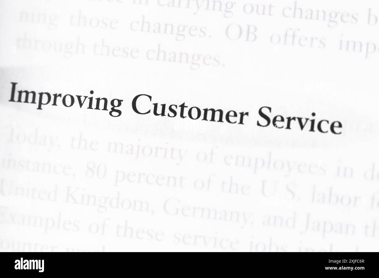 Miglioramento del servizio clienti nel diritto commerciale Foto Stock