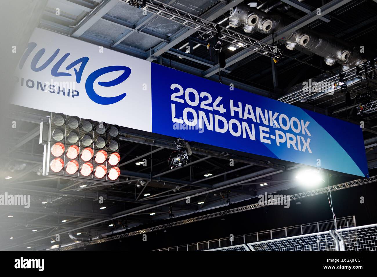 Londra, Regno Unito - 18/07/2024, Hankook durante l'Hankook London ePrix 2024, decimo incontro del Campionato Mondiale ABB FIA Formula e 2023-24, sull'Excel London dal 18 al 21 giugno 2024 a Londra, Regno Unito - Photo Joao Filipe/DPPI Credit: DPPI Media/Alamy Live News Foto Stock