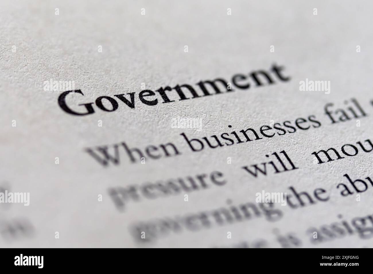 Diritto governativo e commerciale Foto Stock