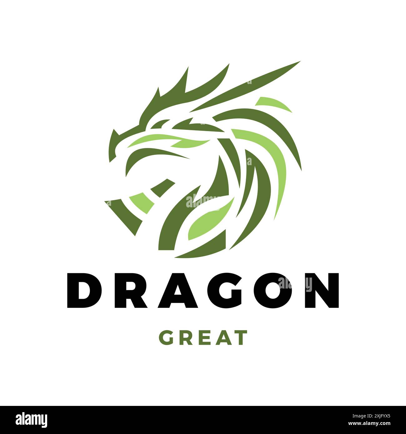 Modello di disegno del logo Dragon Icon Illustrazione Vettoriale