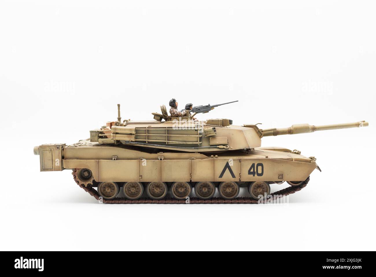 Un modello in scala 1/35 del carro armato M1A1 Abrams American Main Battle Tank Foto Stock Un modello in scala 1/35 del carro armato M1A1 Abrams American Main Battle Tank Foto Stock