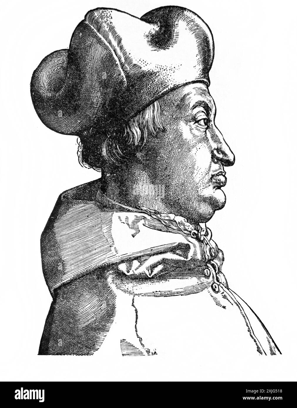 Arcivescovo Albert (arcivescovo di Brandeburgo) 1490-1545 cattolico e oppositore di Martin Lutero divenne il catalizzatore della riforma di Albert Dűr Foto Stock