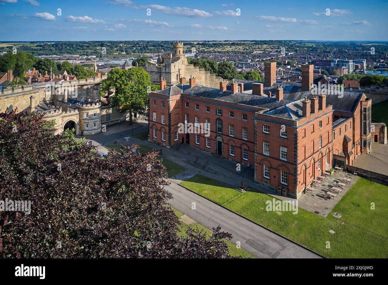 La prigione vittoriana del Castello di Lincoln la prigione vittoriana di Lincoln CastleÕs fu progettata per il "sistema separato", un regime isolante che teneva prigionieri a Foto Stock