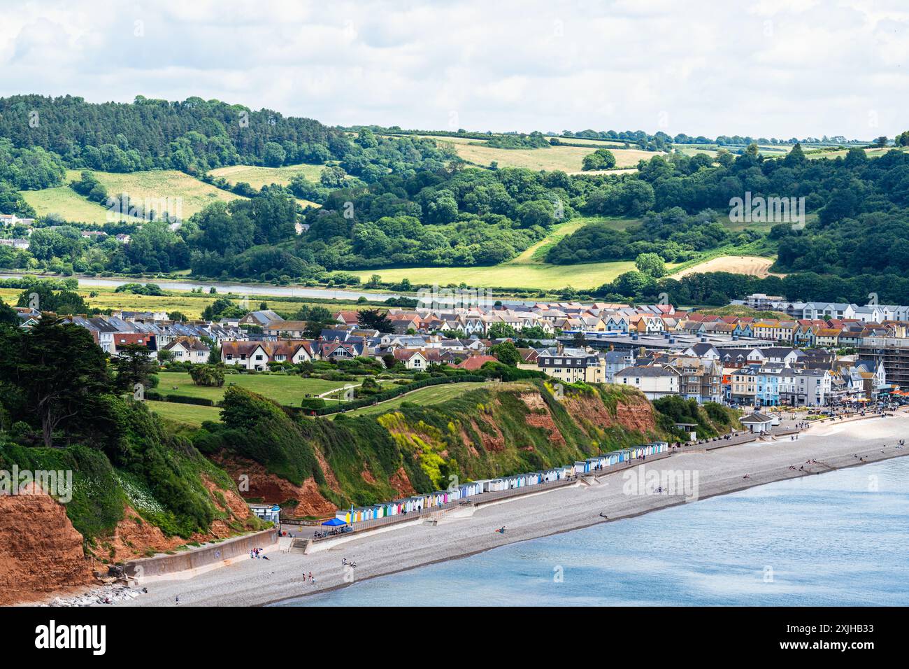Seaton Beach, Jurassic Coast, Seaton, Devon, Inghilterra Foto Stock