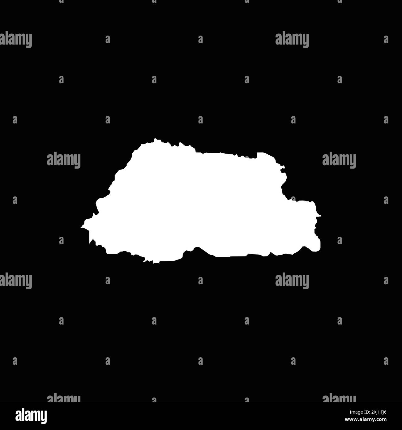 Disegno del simbolo vettoriale dell'icona della mappa bhuton Illustrazione Vettoriale