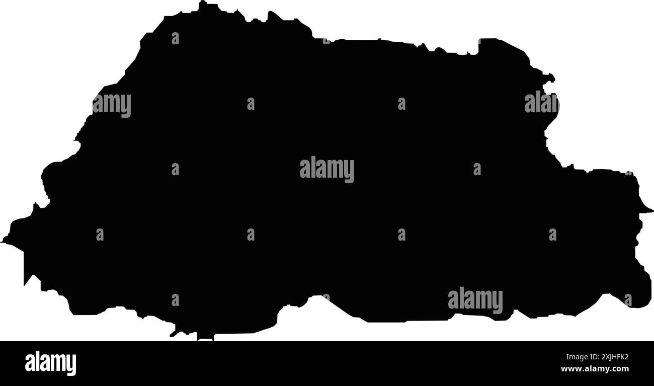 Disegno del simbolo vettoriale dell'icona della mappa bhuton Illustrazione Vettoriale